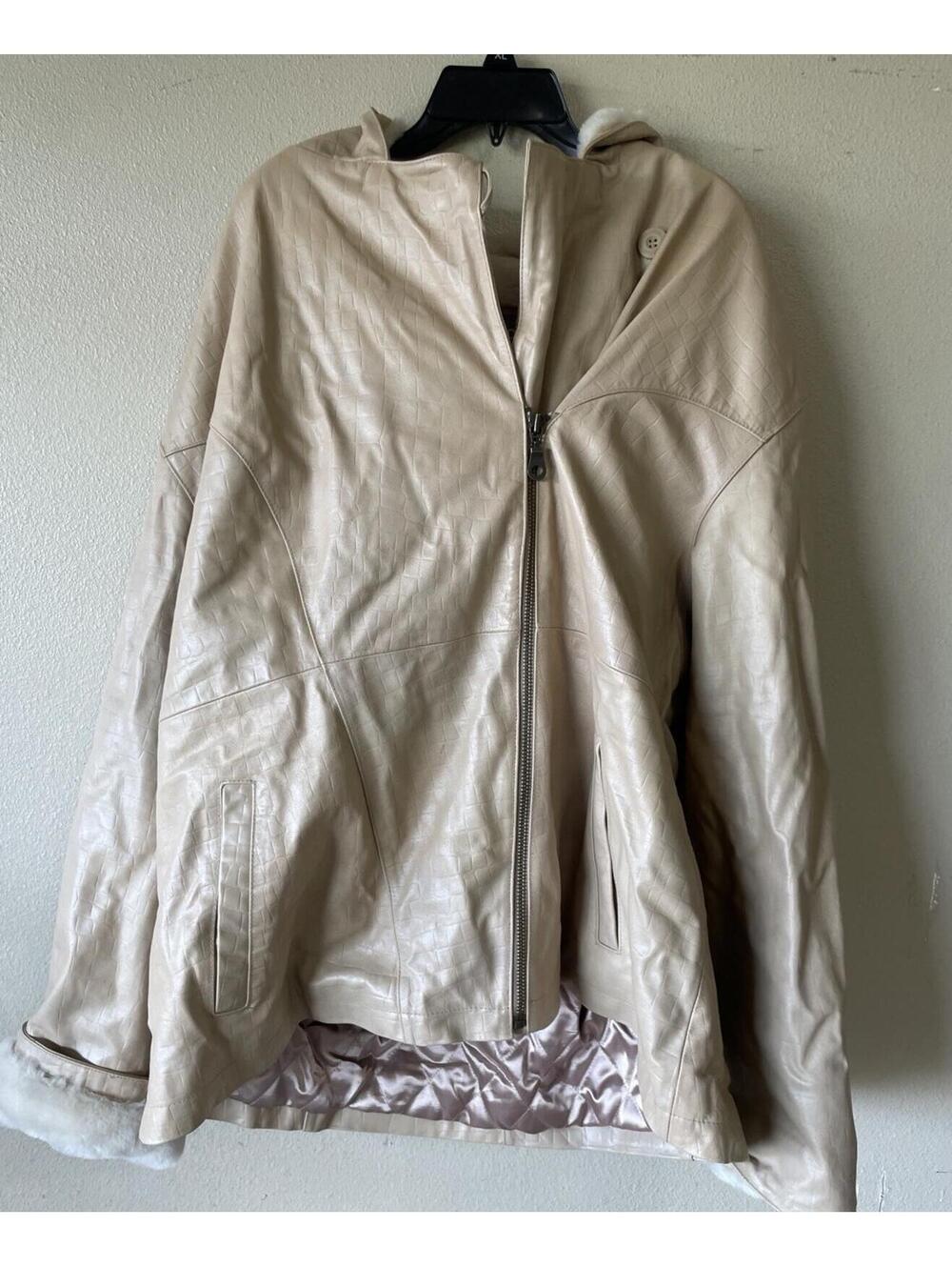 vintage wilsons leather jacket Plus 1 X Light Tan Hoodie Missing Belt